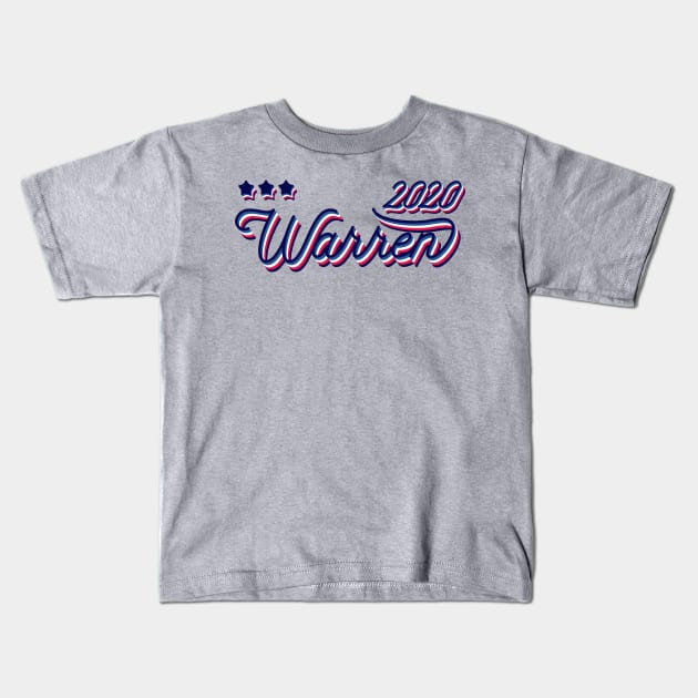 Elizabeth Warren 2020, Presidential Candidate - cool vintage style in Red White and Blue Kids T-Shirt by YourGoods